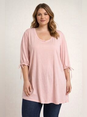 Roaman’s 3/4 Sleeve Scoop Neck Tunic Size L 18/20